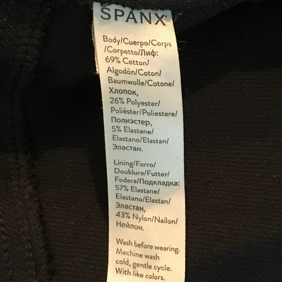 Spanx Jeans Large Ankle Leggings Pant Black Pull On Core Shaping Stretch L - Picture 6 of 7